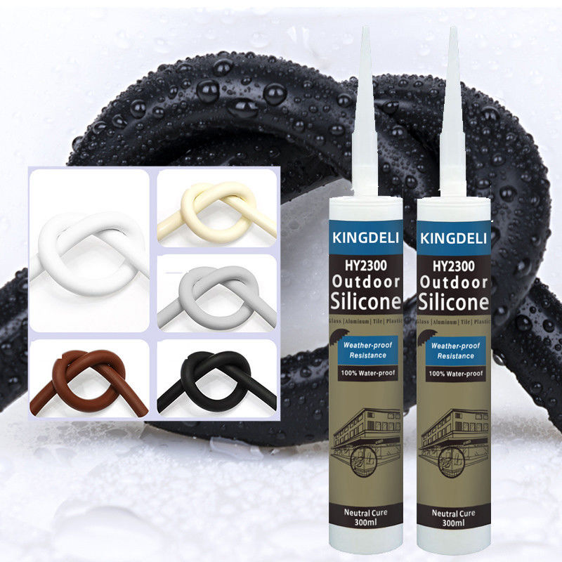 灰色の黒く白い色のドアのシリコーンの中立ガラス接着剤